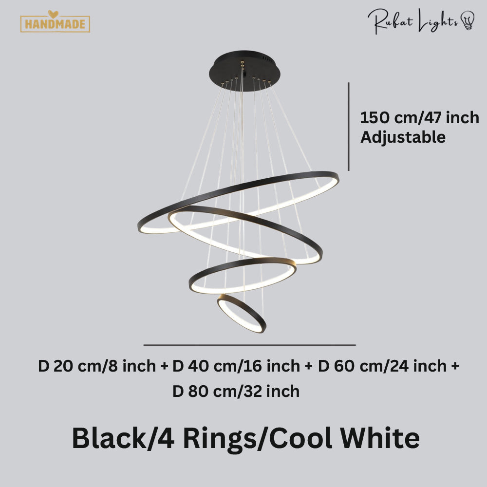 Modern LED Rings Circle Hanging Chandelier