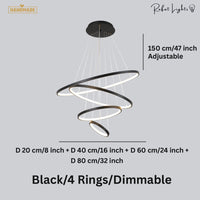 Modern LED Rings Circle Hanging Chandelier