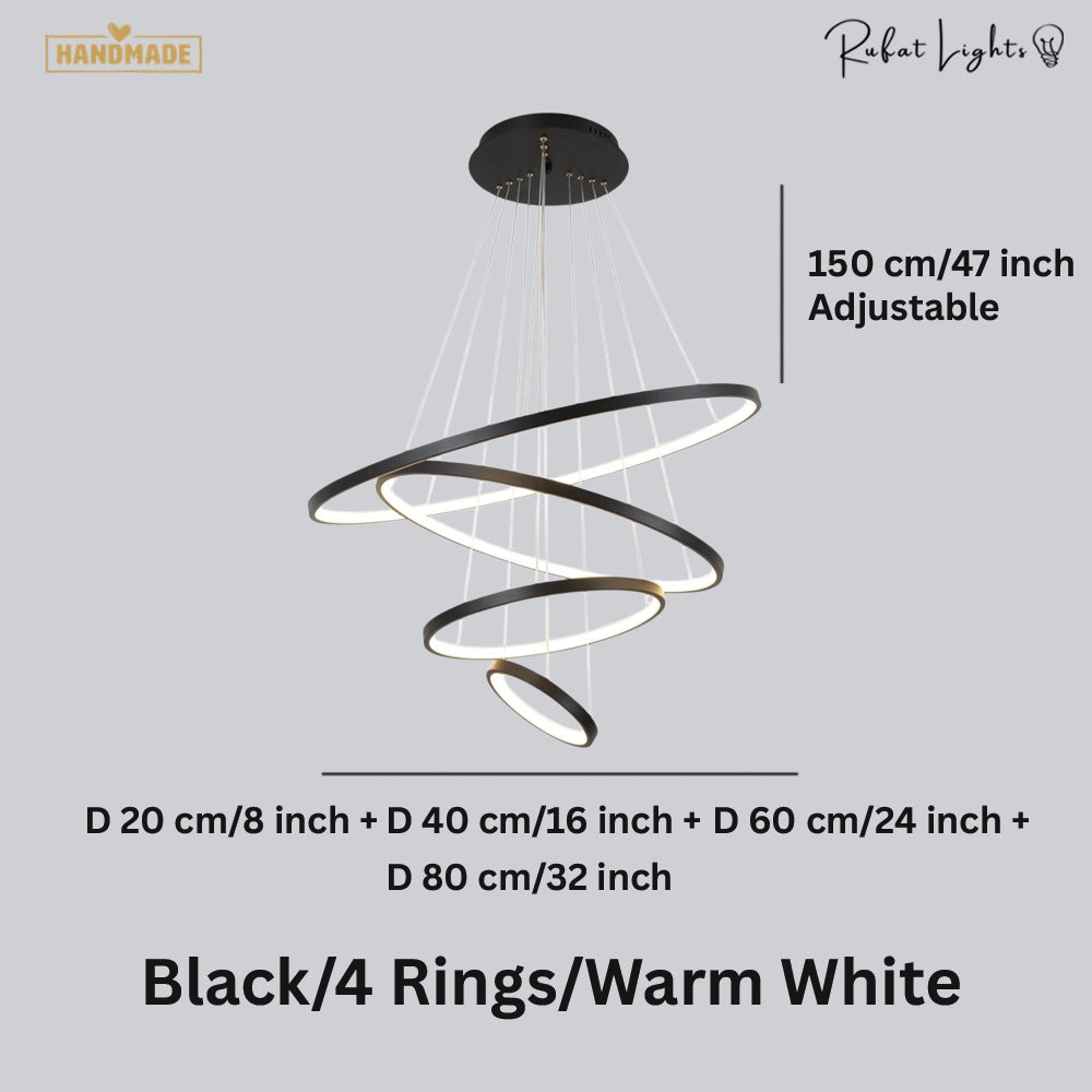 Modern LED Rings Circle Hanging Chandelier