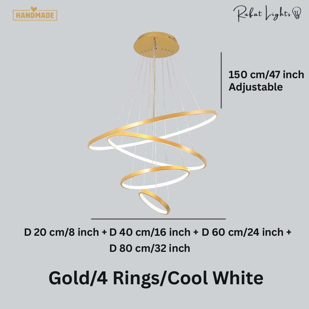 Modern LED Rings Circle Hanging Chandelier