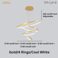Modern LED Rings Circle Hanging Chandelier