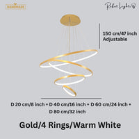 Modern LED Rings Circle Hanging Chandelier