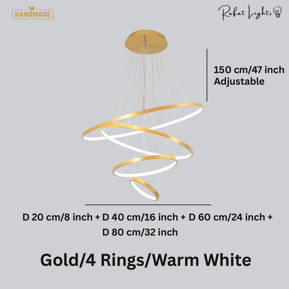 Modern LED Rings Circle Hanging Chandelier