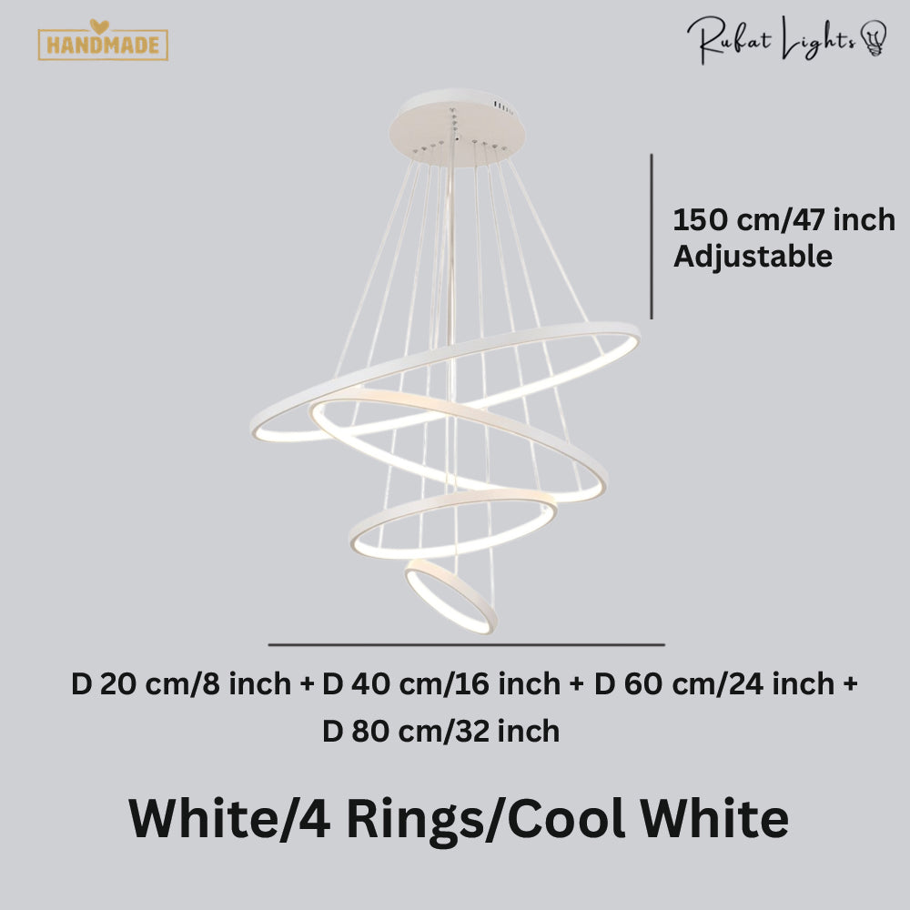 Modern LED Rings Circle Hanging Chandelier