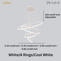 Modern LED Rings Circle Hanging Chandelier