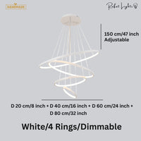 Modern LED Rings Circle Hanging Chandelier