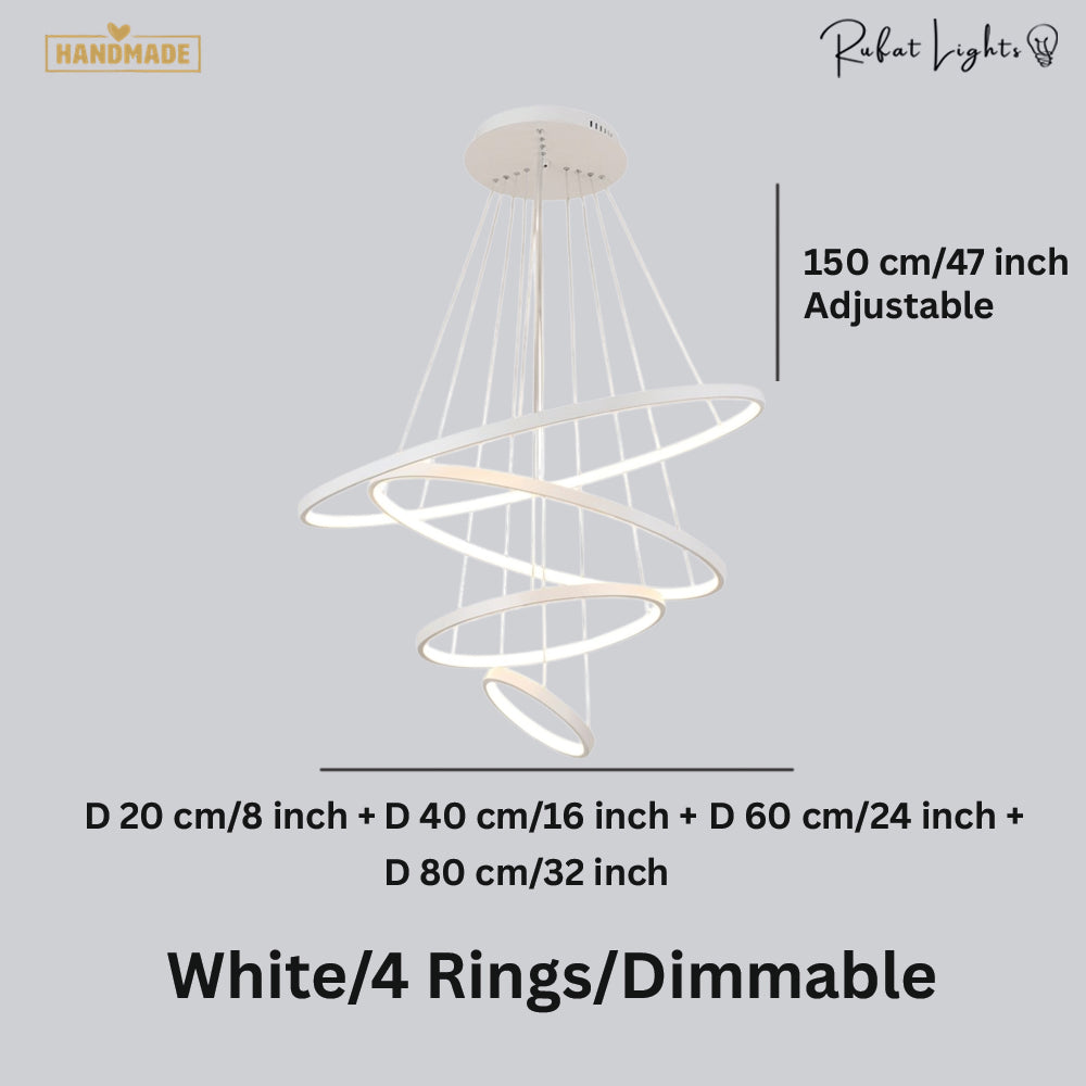 Modern LED Rings Circle Hanging Chandelier