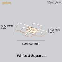 Rectangle Acrylic Aluminum Ceiling Chandeliers