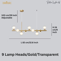Light Glass Sphere Chandelier 7/9/11 Balls