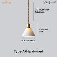 Ceramic Pendant Light Plug In Hanging Chandelier