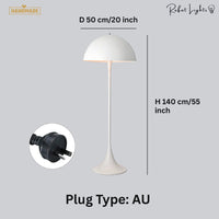 Panthella Acrylic White Mushroom Floor Lamp