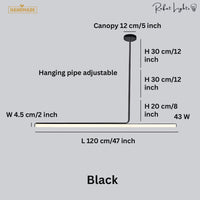 Elegance Modern Long Tube Pendant Light