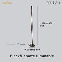 Modern Spiral Long Line Dimmable Floor Lamp