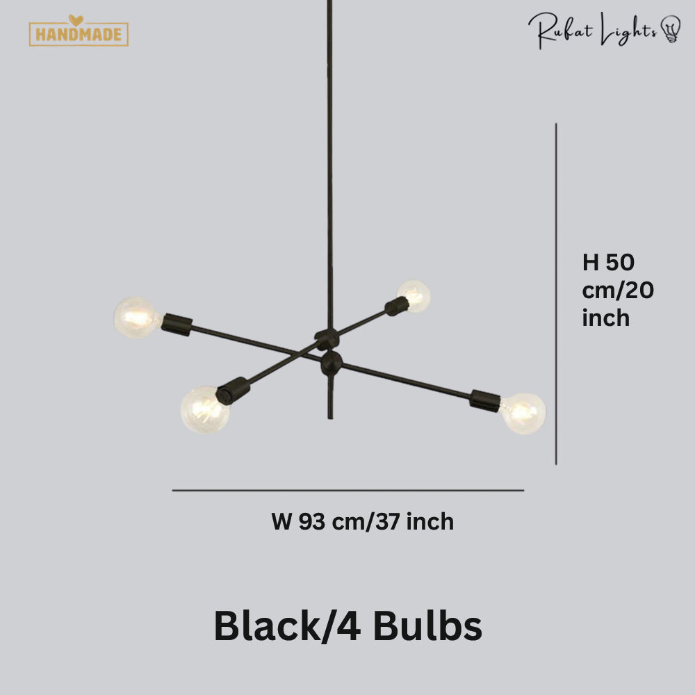 Contemporary Gold Rod Chandelier Lighting