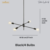 Contemporary Gold Rod Chandelier Lighting