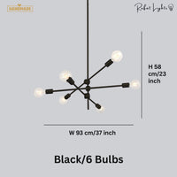 Contemporary Gold Rod Chandelier Lighting