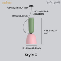 Colorful Macaron Hanging Light Pendant Lamp Chandelier