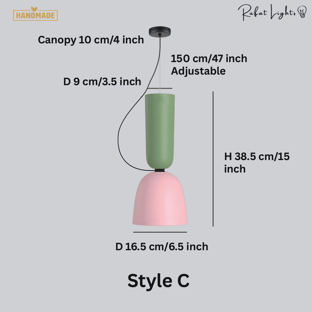 Colorful Macaron Hanging Light Pendant Lamp Chandelier