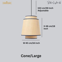 Contemporary LED Rattan Pendant Lights
