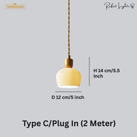Ceramic Pendant Light Plug In Hanging Chandelier