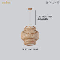 Hand Knitted Weaving Bamboo Pendant Lamp