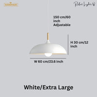 Minimalist Wood & Aluminum Pendant Light