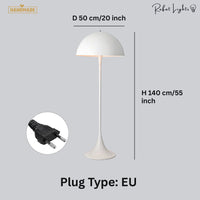 Panthella Acrylic White Mushroom Floor Lamp