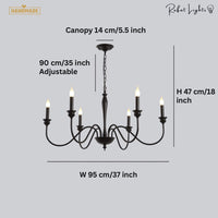 Ganeed Rustic Classic LED Iron Chandelier Light