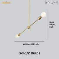 Contemporary Gold Rod Chandelier Lighting