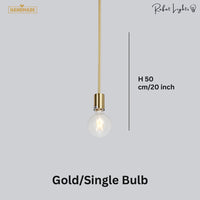 Contemporary Gold Rod Chandelier Lighting