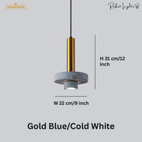 Natural Marble Stone Aluminum Pendant Light