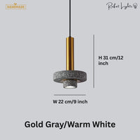 Natural Marble Stone Aluminum Pendant Light