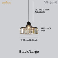 Contemporary Circular Crystal Pendant Light