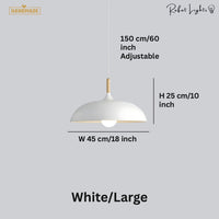Minimalist Wood & Aluminum Pendant Light
