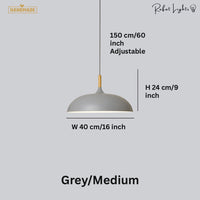 Minimalist Wood & Aluminum Pendant Light