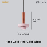 Natural Marble Stone Aluminum Pendant Light
