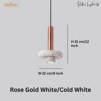 Natural Marble Stone Aluminum Pendant Light