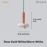 Natural Marble Stone Aluminum Pendant Light