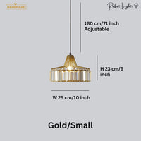 Contemporary Circular Crystal Pendant Light