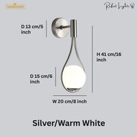 Metal Casing Glass Ball Wall Light