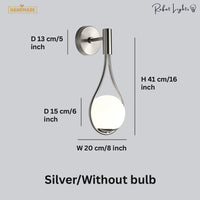 Metal Casing Glass Ball Wall Light