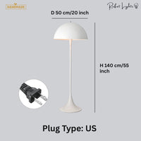 Panthella Acrylic White Mushroom Floor Lamp
