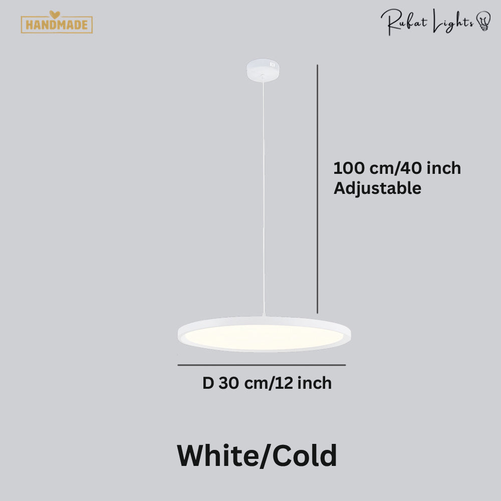Round Metal Disc LED Pendant Lights