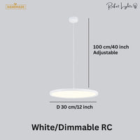 Round Metal Disc LED Pendant Lights