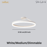 Nordic LED Designer Single Circle Chandelier