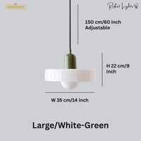Vintage Scandinavian Glass Pendant Light