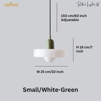Vintage Scandinavian Glass Pendant Light
