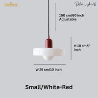 Vintage Scandinavian Glass Pendant Light