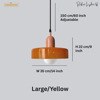Vintage Scandinavian Glass Pendant Light