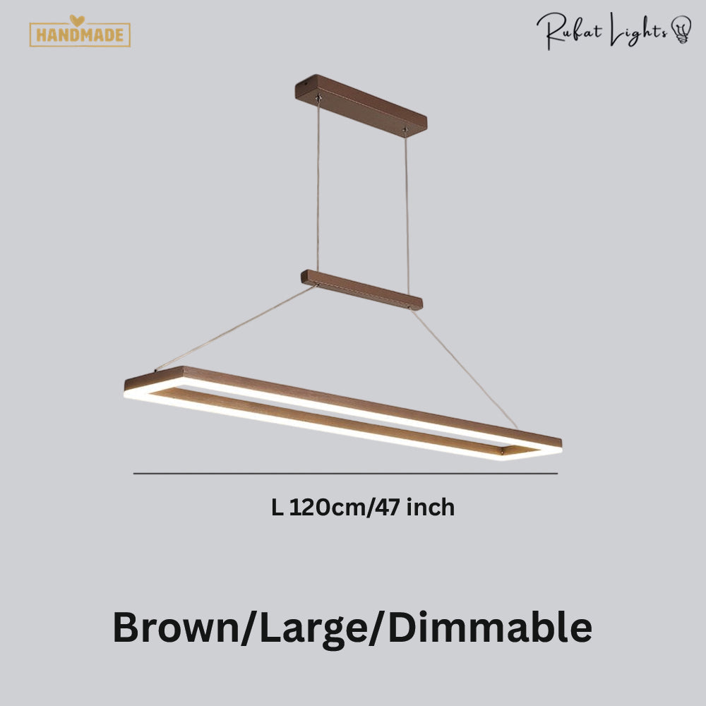 Rectangular Aluminum LED Suspension Chandelier